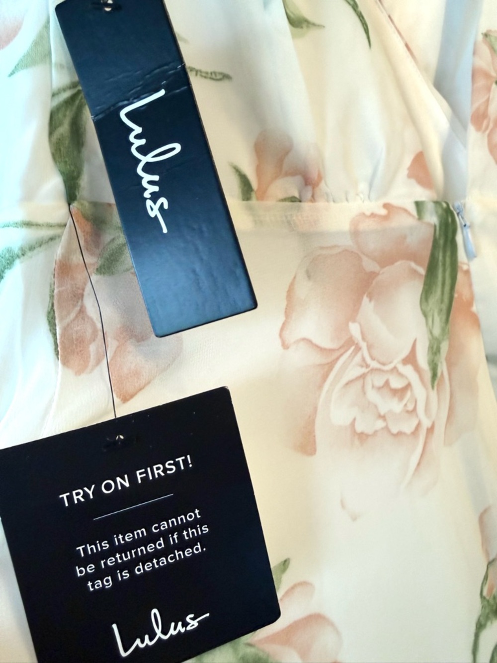 Lulus Romantic Possibilities Flowy White Floral Print Maxi Dress Blush Pink NWT - Picture 8 of 11